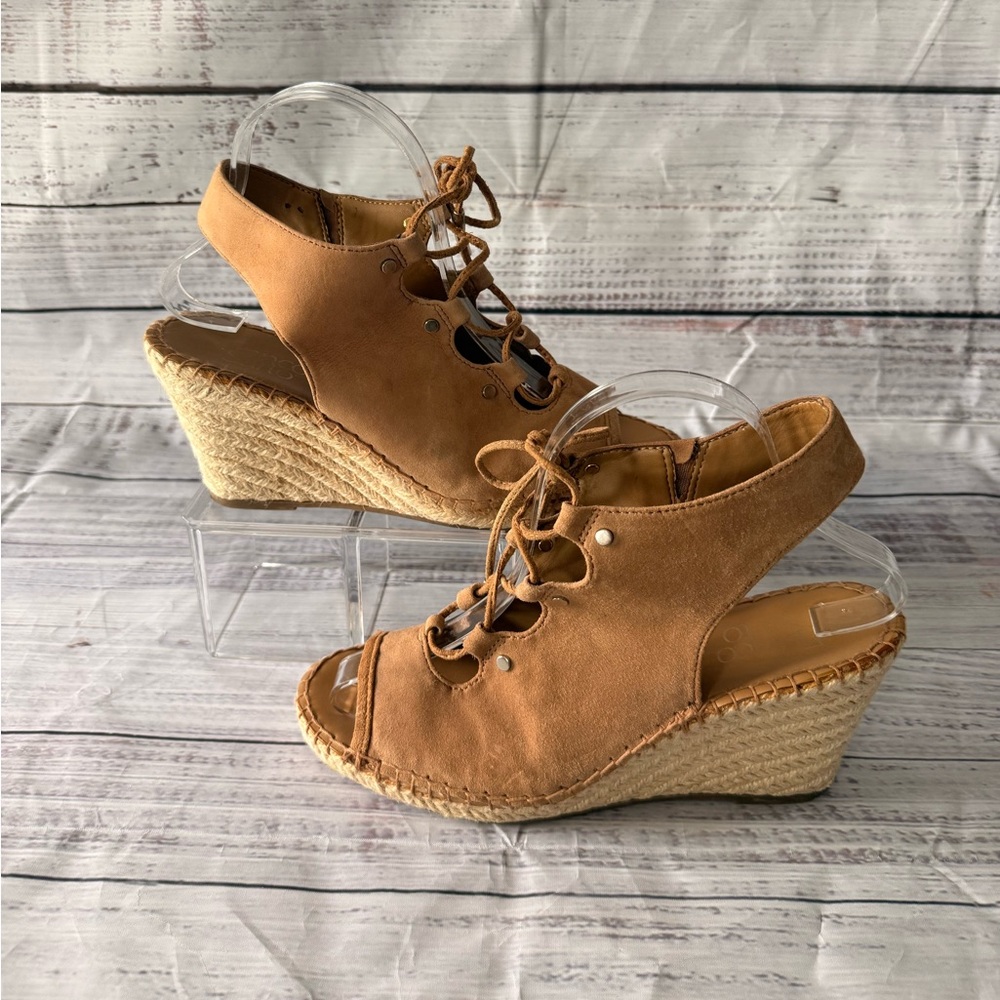 Franco Sarto Tan Espadrille Wedges